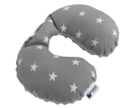 Poduszka podróżna ''Rogal'' dla dzieci - Stars z szarym Minky